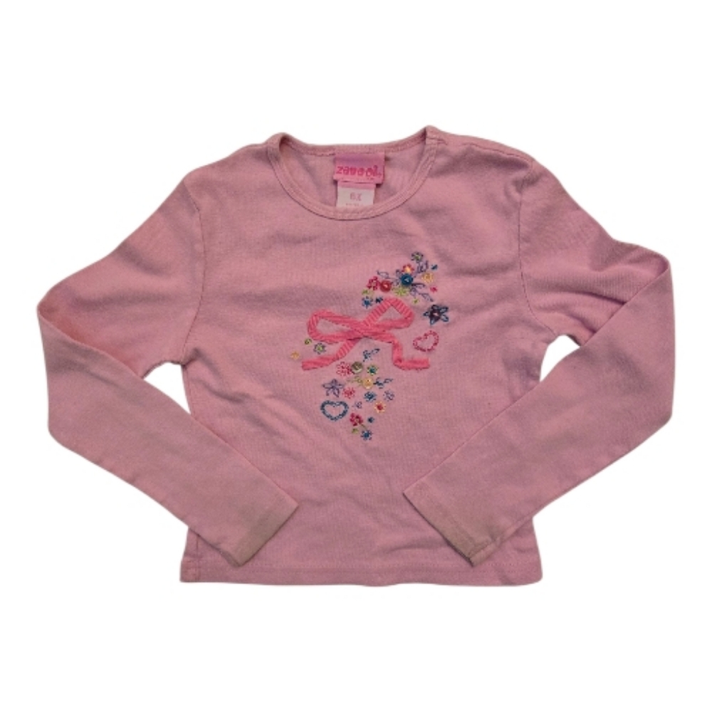 Vintage Y2k Zana-Di Embroidered Flowers Long Sleeved Shirt